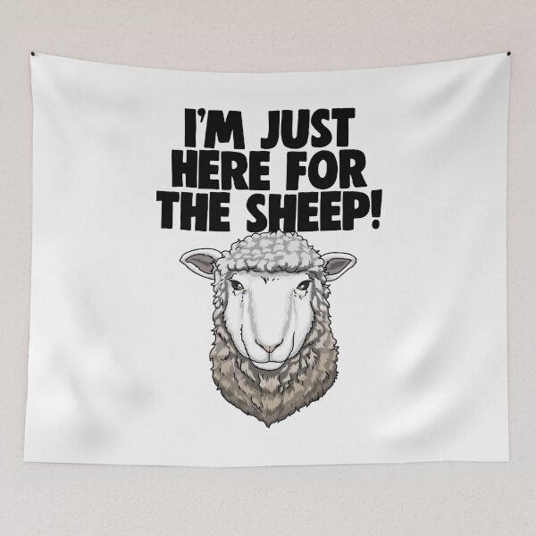 Item preview, I'm Just Here For The Sheep designed and sold by Bendthetrend.