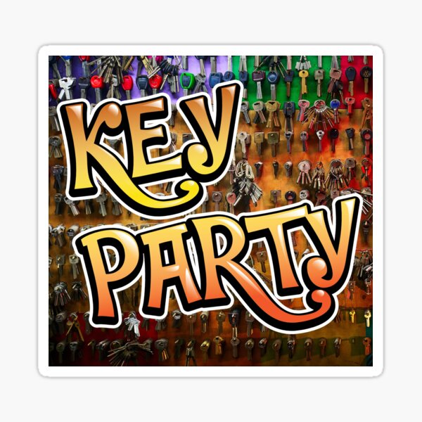 Key Party Sticker