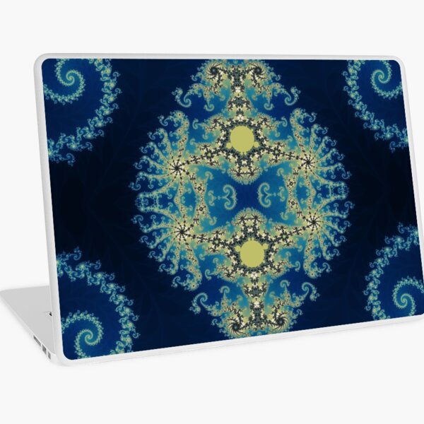 Blue Mandlebrot Laptop Skin