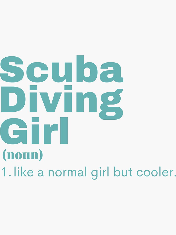 Thumbnail 3 of 3, Sticker, Film Girl - Scuba Diving designed and sold by DannieDesigns.