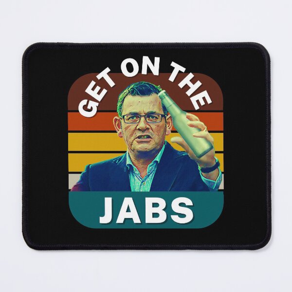 Item preview, Get On The Jabs | Vintage Retro Dan Andrews Meme designed and sold by Aussies-R-Us.