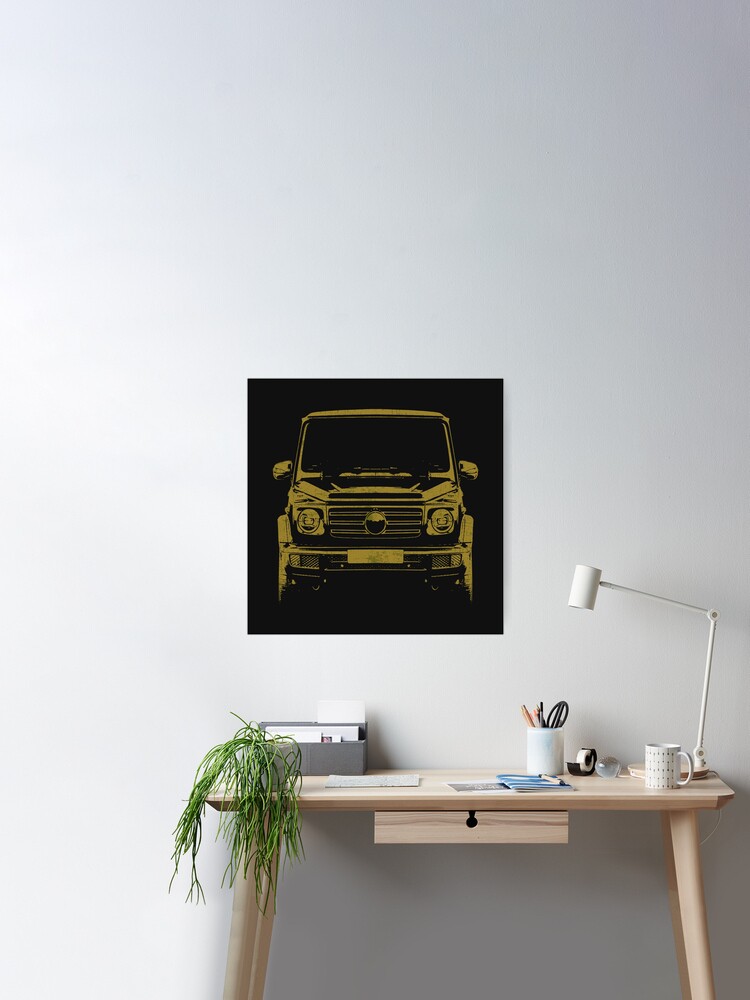G class gold sketch - Off Road King Mercedes G - Posters and Art Prints