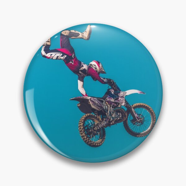 Item preview, Motocross Driver Jumping with blue Sky Background designed and sold by Konstantin Kowarsch.