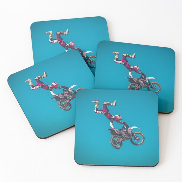 Item preview, Motocross Driver Jumping with blue Sky Background designed and sold by Konstantin Kowarsch.