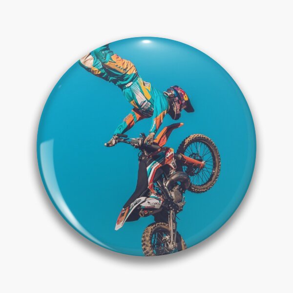 Item preview, Motocross Driver Jumping with blue Sky Background designed and sold by Konstantin Kowarsch.