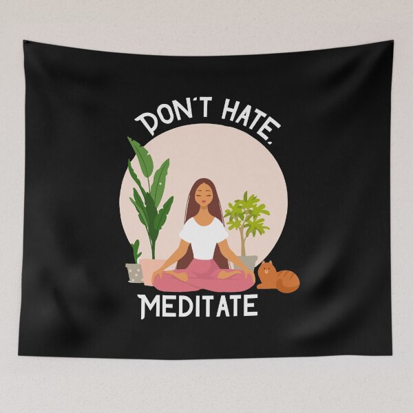 Item preview, Don't Hate Meditate, Women Meditation  designed and sold by Salman Hino.