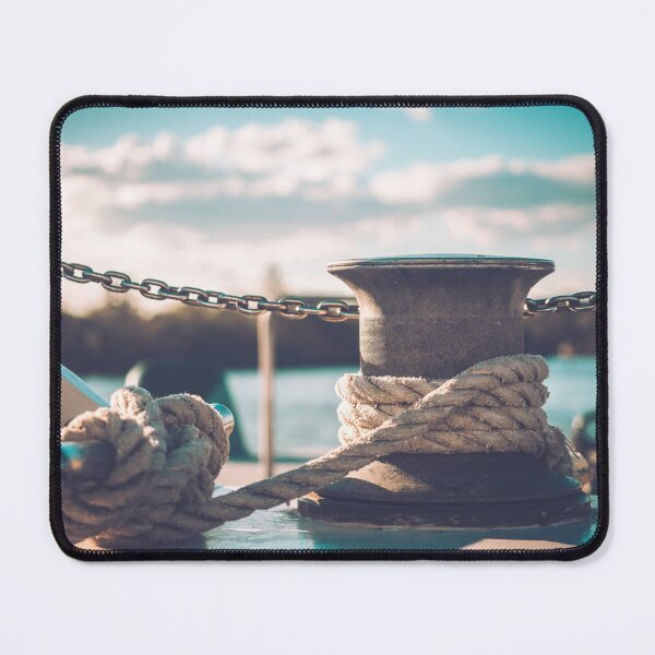 Item preview, Rope knotted around steel pole for securing the boat designed and sold by Konstantin Kowarsch.