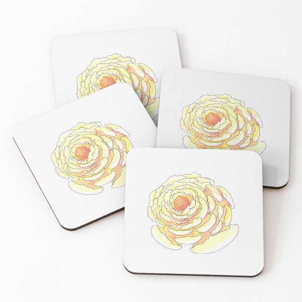 Item preview, Yellow Peony & D20| Perfect Gift|ttrpg designed and sold by kathbiny.