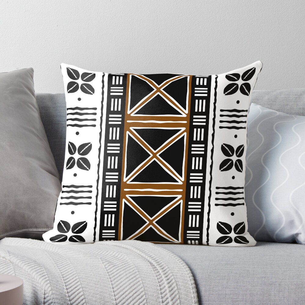 Black and discount white tribal pillows