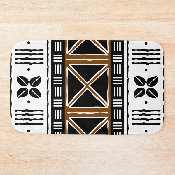 Item preview, White African Mud Cloth Fabric Pattern designed and sold by funkyvibes.