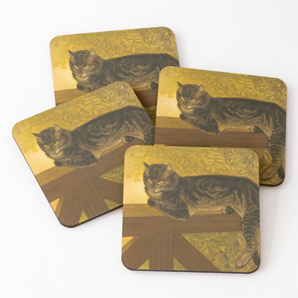 Item preview, Summer Cat on Balustrade Vintage Cat Portrait designed and sold by VintageArchive.