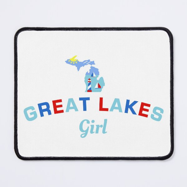 Item preview, Michigan Great Lakes Girl - Red and Blue designed and sold by CoralFoxDesigns.