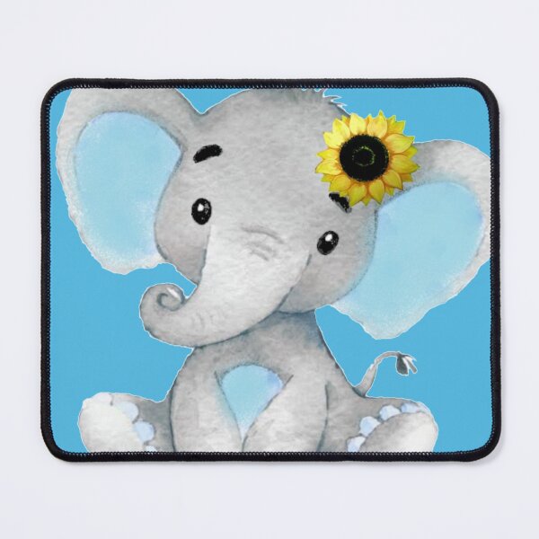 Item preview, Baby elephant loves sunflower designed and sold by Gretel Moss.