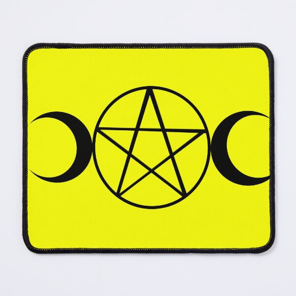 Item preview, Yellow and black pentagram print designed and sold by DemonicGloom.