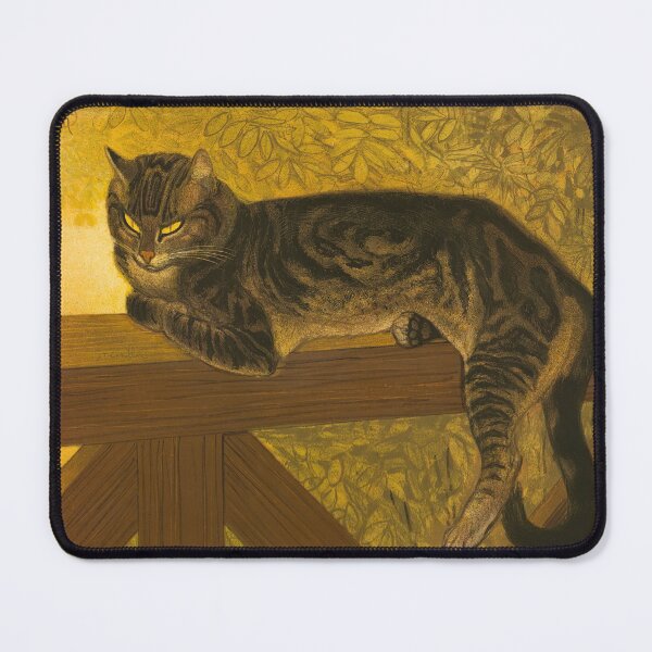 Item preview, Summer Cat on Balustrade Vintage Cat Portrait designed and sold by VintageArchive.