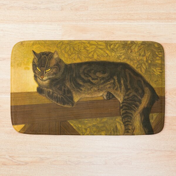 Item preview, Summer Cat on Balustrade Vintage Cat Portrait designed and sold by VintageArchive.