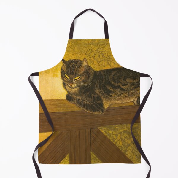 Item preview, Summer Cat on Balustrade Vintage Cat Portrait designed and sold by VintageArchive.