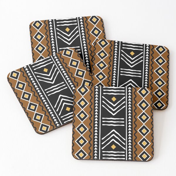 Item preview, Tribal African Bogolan Mud Cloh Fabric Pattern designed and sold by funkyvibes.