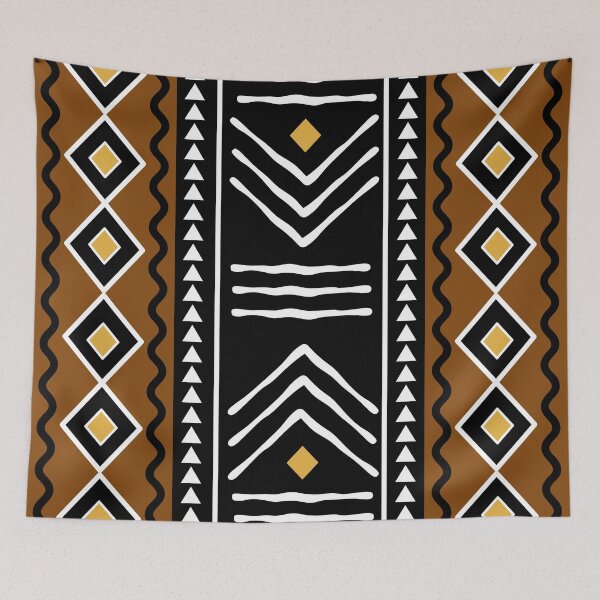 Item preview, Tribal African Bogolan Mud Cloh Fabric Pattern designed and sold by funkyvibes.