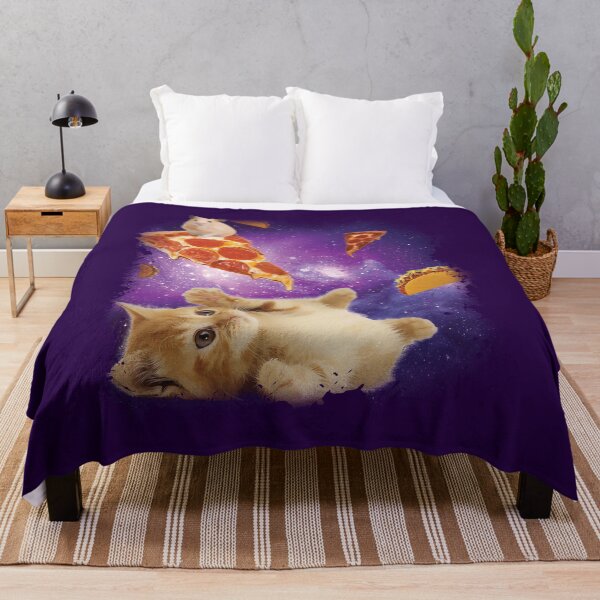 Item preview, Cat in Space with Pizza and Tacos designed and sold by abowlofsoda.