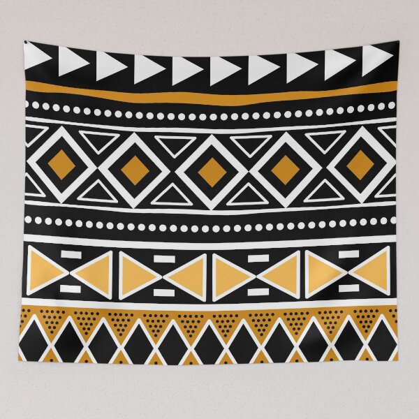 Item preview, Colorful Abstract African Bogolan Mudcloh Fabric Pattern designed and sold by funkyvibes.
