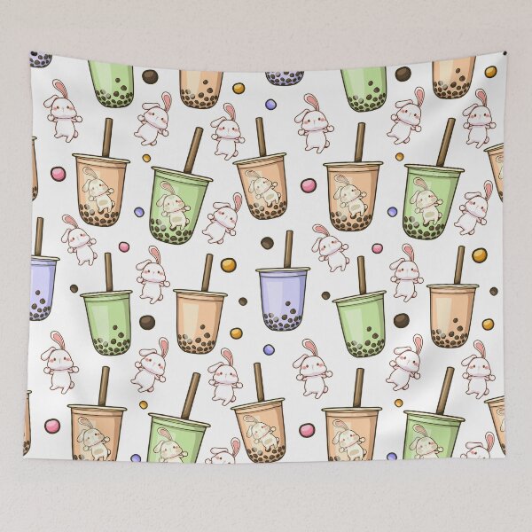 Item preview, Milk Tea Rabbit - Bunny inside Orange Boba Tea  designed and sold by MagicStrawberry.