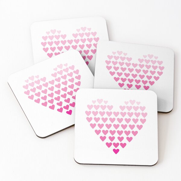 Item preview, Pink Gradient Heart shaped Hearts designed and sold by Ninja Design Printable.