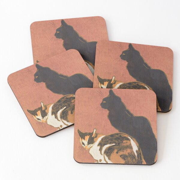 Item preview, Vintage Two Cats Painting Steinlen designed and sold by VintageArchive.