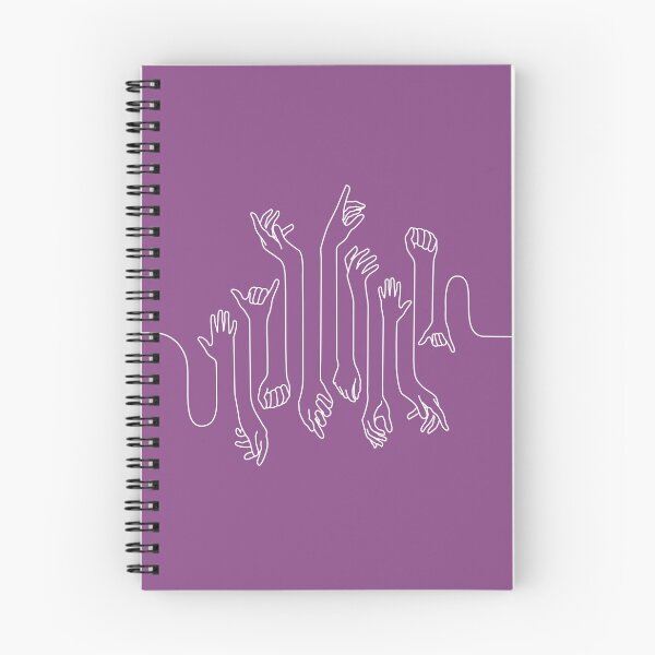Item preview, Minimal, modern style hands line art with white outline and dark pink designed and sold by CiniArt.