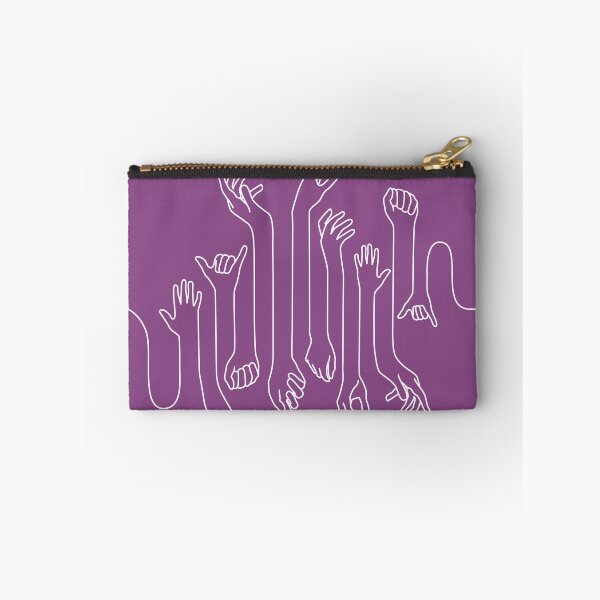 Item preview, Minimal, modern style hands line art with white outline and dark pink designed and sold by CiniArt.