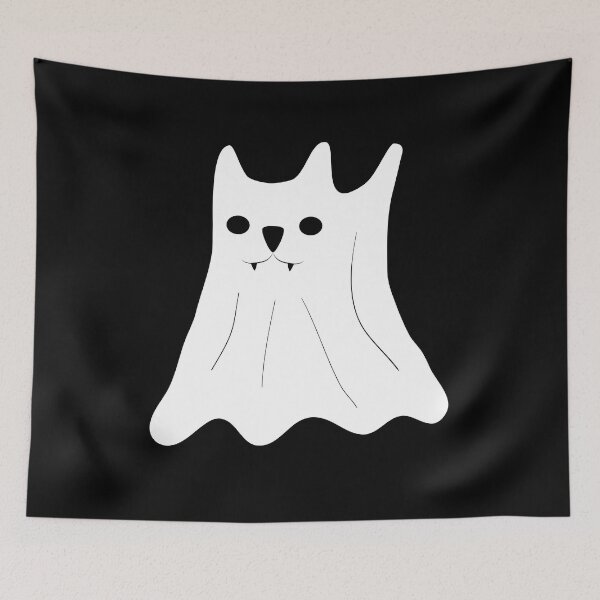 Item preview, Halloween, cat dressed as a ghost designed and sold by Bodino.