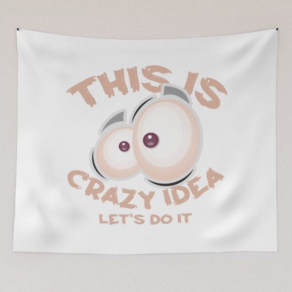 Item preview, Crazy idea, typography design, illustration designed and sold by Slavic1991.