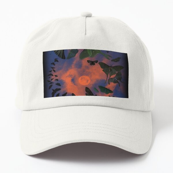 Moths in the moonlight Dad Hat