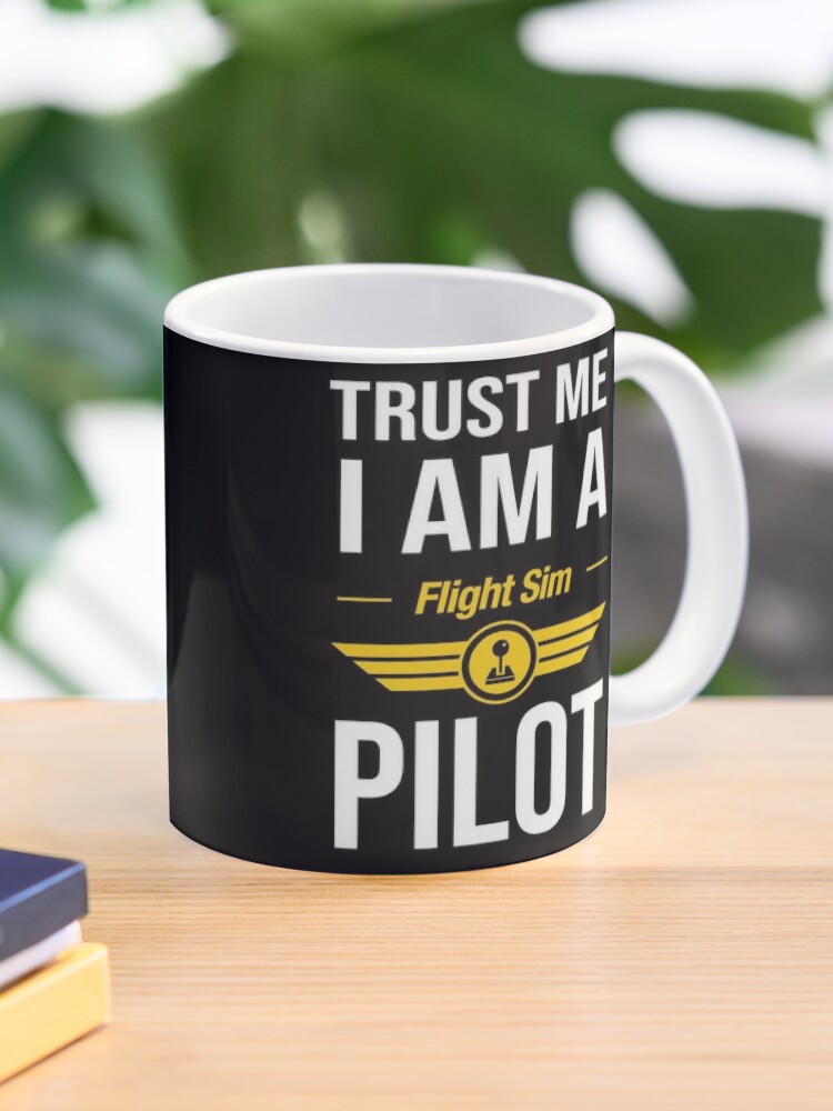 Flight Sim Pilot Mug, Funny Flight Simulator Coffee Mugs, Tumbler