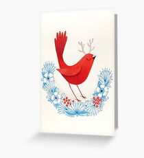 Antler bird Greeting Card
