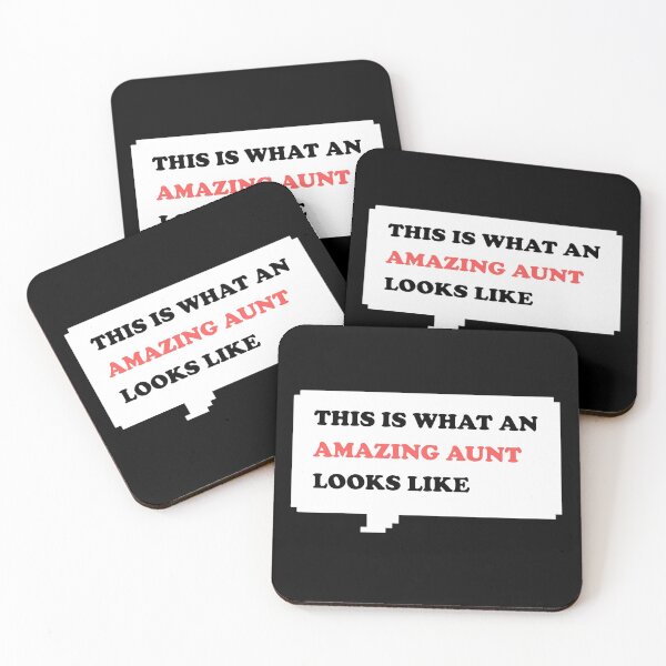 Item preview, This Is What An Amazing Aunt Looks Like Funny Retro Arcade Speech bubble with Black and Pink text (dark mode) designed and sold by Deegital18.