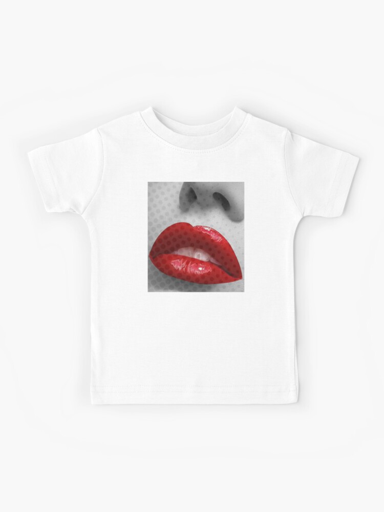 Rote Lippen Kinder T Shirt Von Damek Redbubble