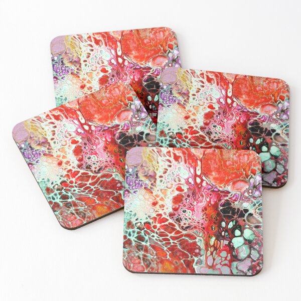 Item preview, Melting Raspberry Lacing Acrylic Art designed and sold by ArtandSoulFluidArt.