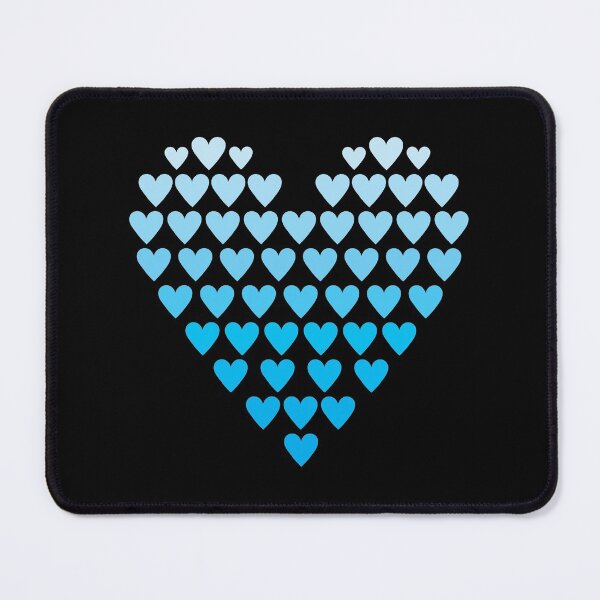 Item preview, Blue Gradient Heart shaped Hearts designed and sold by Ninja Design Printable.