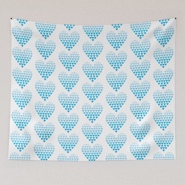 Item preview, Blue Gradient Heart shaped Hearts designed and sold by Ninja Design Printable.