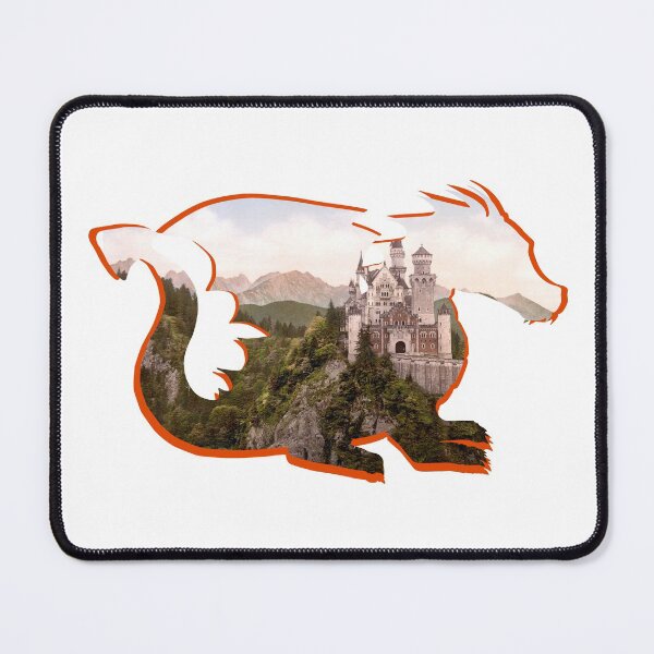 Item preview, Dragon silhouette with castle inside - fantasy designed and sold by Jessi-Sketches.
