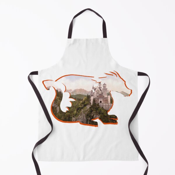 Item preview, Dragon silhouette with castle inside - fantasy designed and sold by Jessi-Sketches.