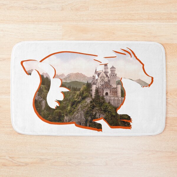 Item preview, Dragon silhouette with castle inside - fantasy designed and sold by Jessi-Sketches.