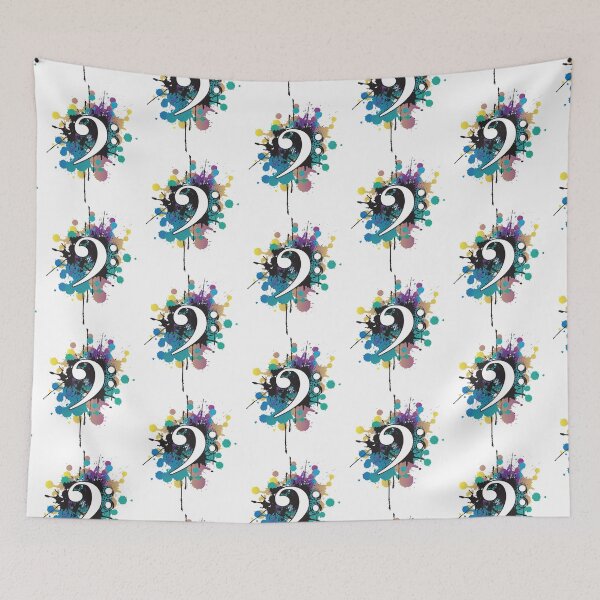 Item preview, Bass Clef Color Explosion designed and sold by abowlofsoda.
