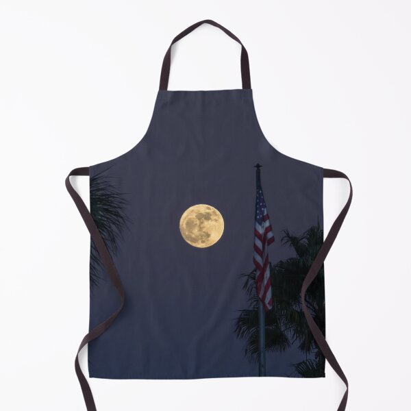 Item preview, Full moon, flag and palms designed and sold by Zina Stromberg.