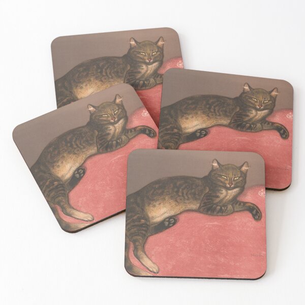 Item preview, Winter Cat on Cushion Vintage Cat Portrait designed and sold by VintageArchive.