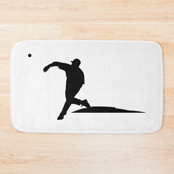 Item preview, Baseball player, pitcher while throwing ball. Pitcher throwing a ball on pitcher mound.  designed and sold by Marcin Adrian.