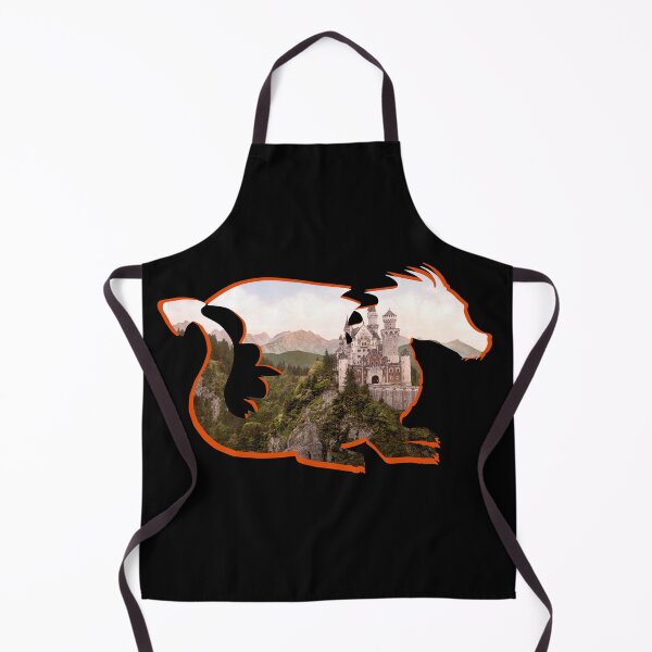 Item preview, Dragon silhouette with castle inside - fantasy designed and sold by Jessi-Sketches.