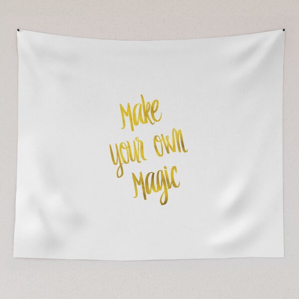 Item preview, Make Your Own Magic Gold Faux Foil Metallic Motivational Quote designed and sold by SilverSpiral.