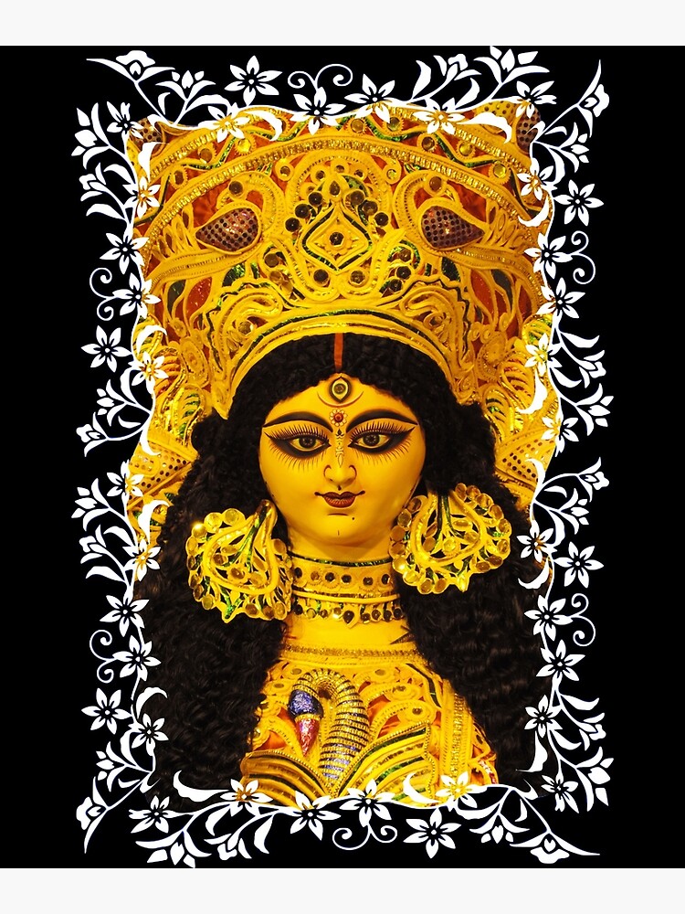 ROSE CLIO Bengali Maa Kali Goddess Durga Poster with Frame for Living Room,  Bed Room, Office & Home Décor (Frame 13X10 Inches, Poster Size:12X9 Inches,  Black) : Amazon.in: Home & Kitchen